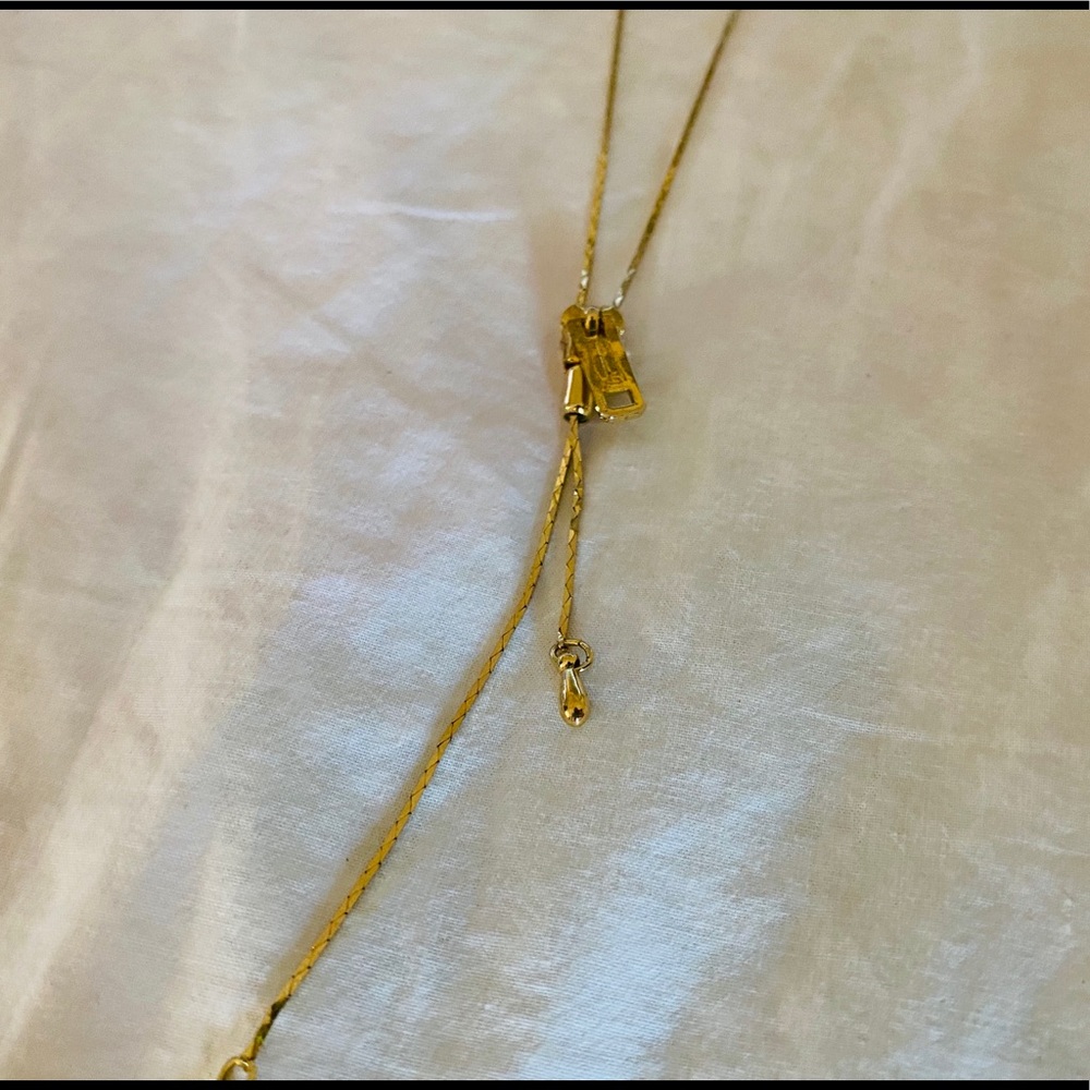 Gold Zipper Necklace~